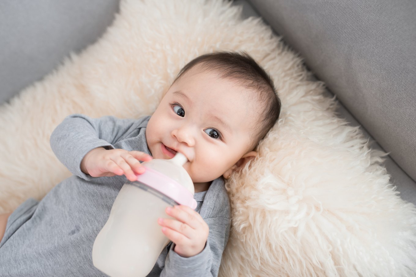 Baby with a bottle