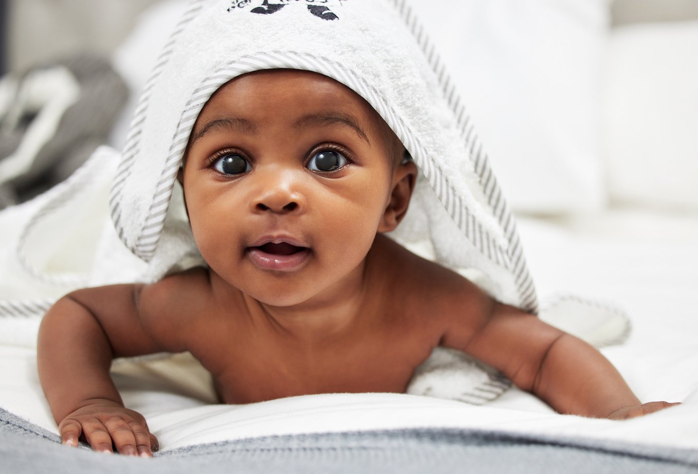 Baby with a towel