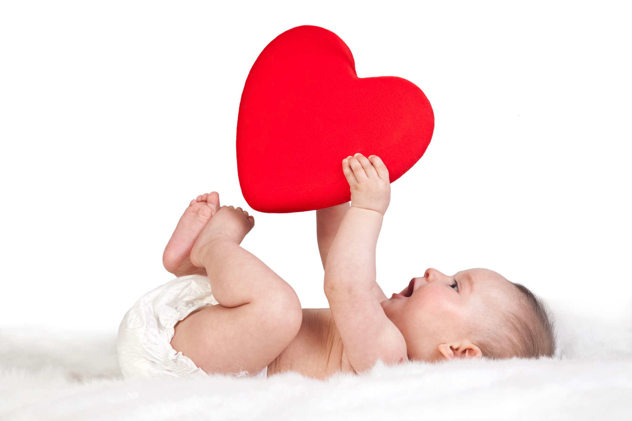 heart shape of the baby's hand